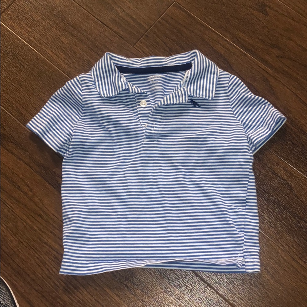 Carter’s blue and white striped polo